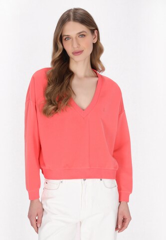 Sweat-shirt DreiMaster Maritim en orange : devant