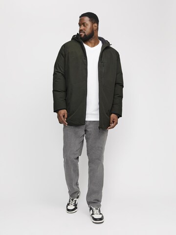 Jack & Jones Plus Overgangsparka 'JJPayne' i grøn