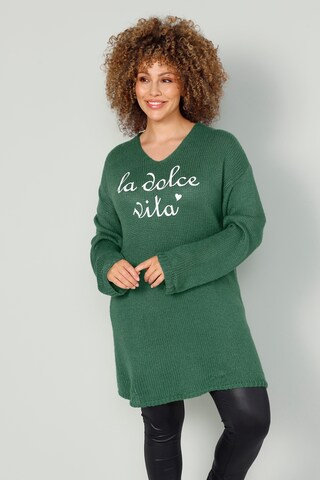 MIAMODA Sweater in Green: front