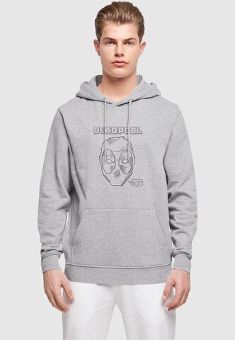 ABSOLUTE CULT Sweatshirt 'Deadpool - This Is Just Lazy' in Grey: front