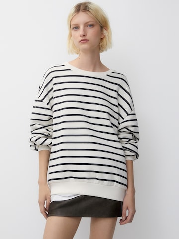 Pull&Bear Sweatshirt in Wit: voorkant