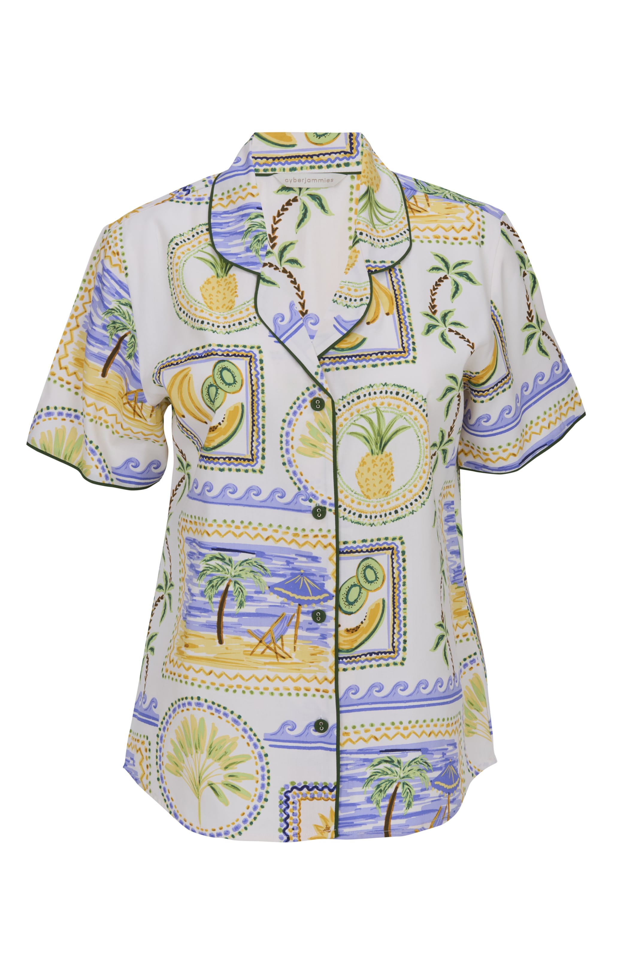 Chemise de nuit 'Cora' Cyberjammies en vert : devant