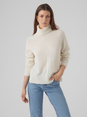 VERO MODA Trui 'DANIELA' in Beige: voorkant