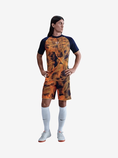 NIKE Workout Pants 'Academy' in marine blue / Orange, Item view