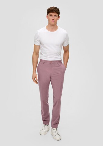 s.Oliver BLACK LABEL - Slimfit Calças chino em roxo