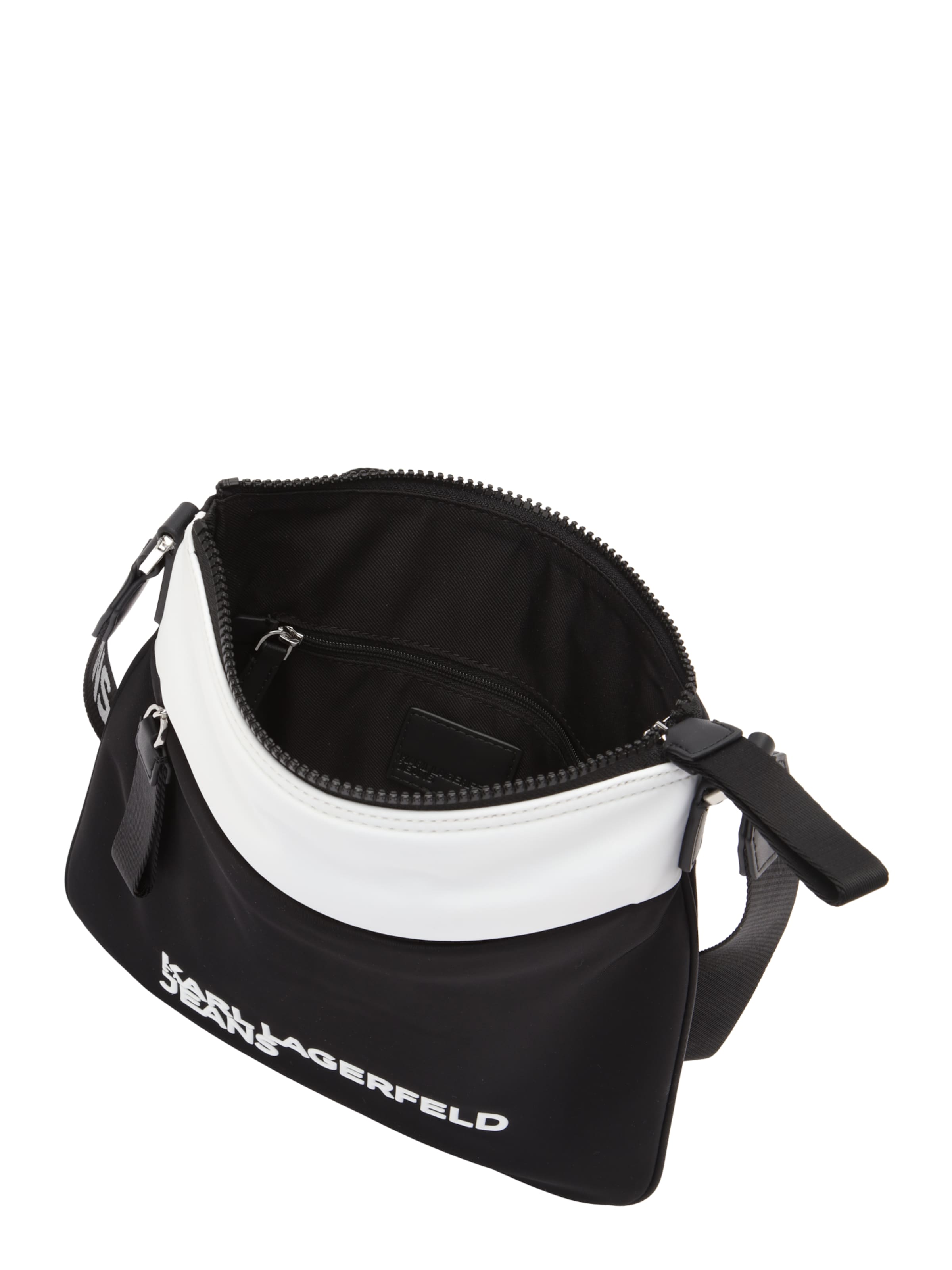 KARL LAGERFELD JEANS - Bolso de hombro 'ESSENTIAL' en negro: arriba