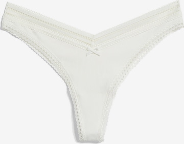 ETAM Thong 'Power' in White: front