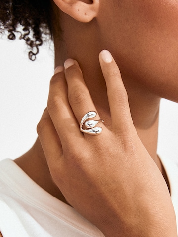 Pilgrim Pierścionek 'Jennings' w kolorze srebrny