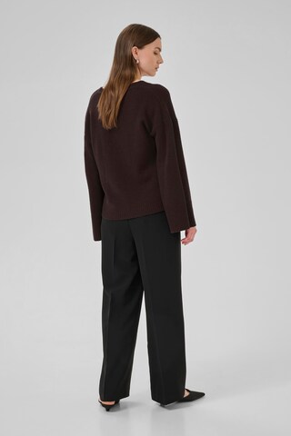 My Essential Wardrobe Gebreid vest 'Huxi' in Bruin