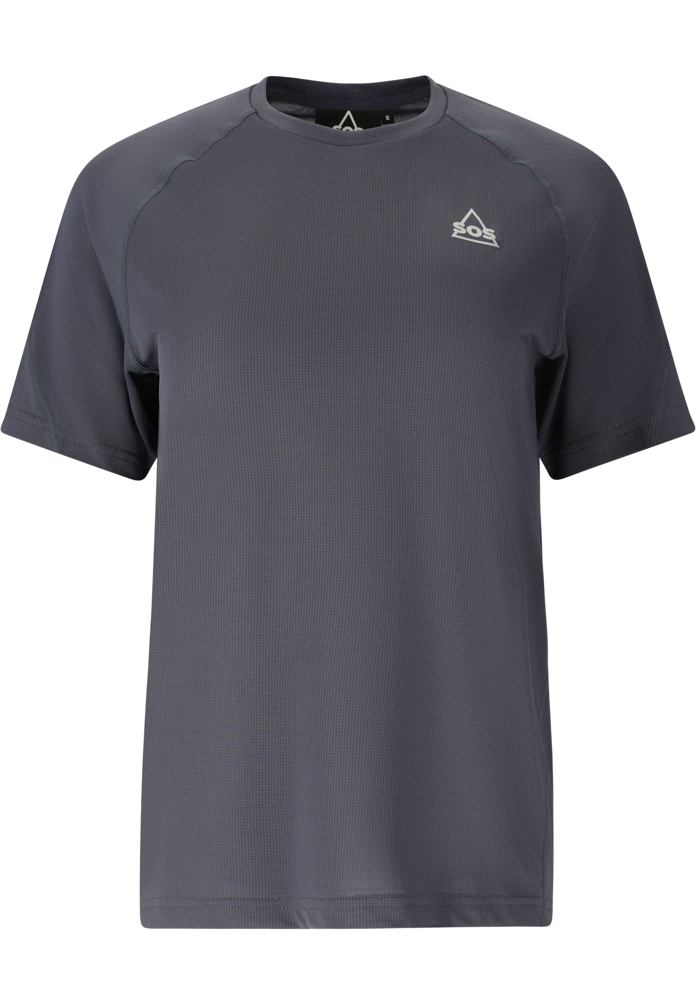 SOS Functioneel shirt 'Pillar' in Grijs: voorkant
