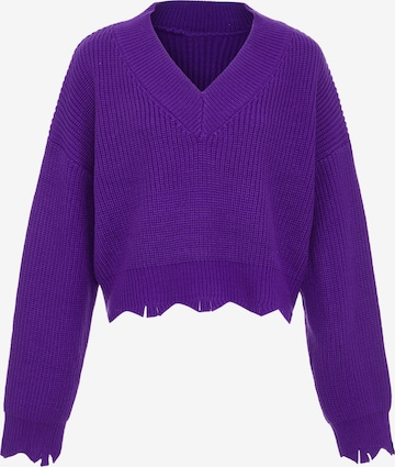 Pull-over MYMO en violet : devant