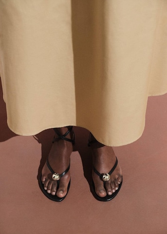 MANGO Strap Sandals 'Ful' in Black
