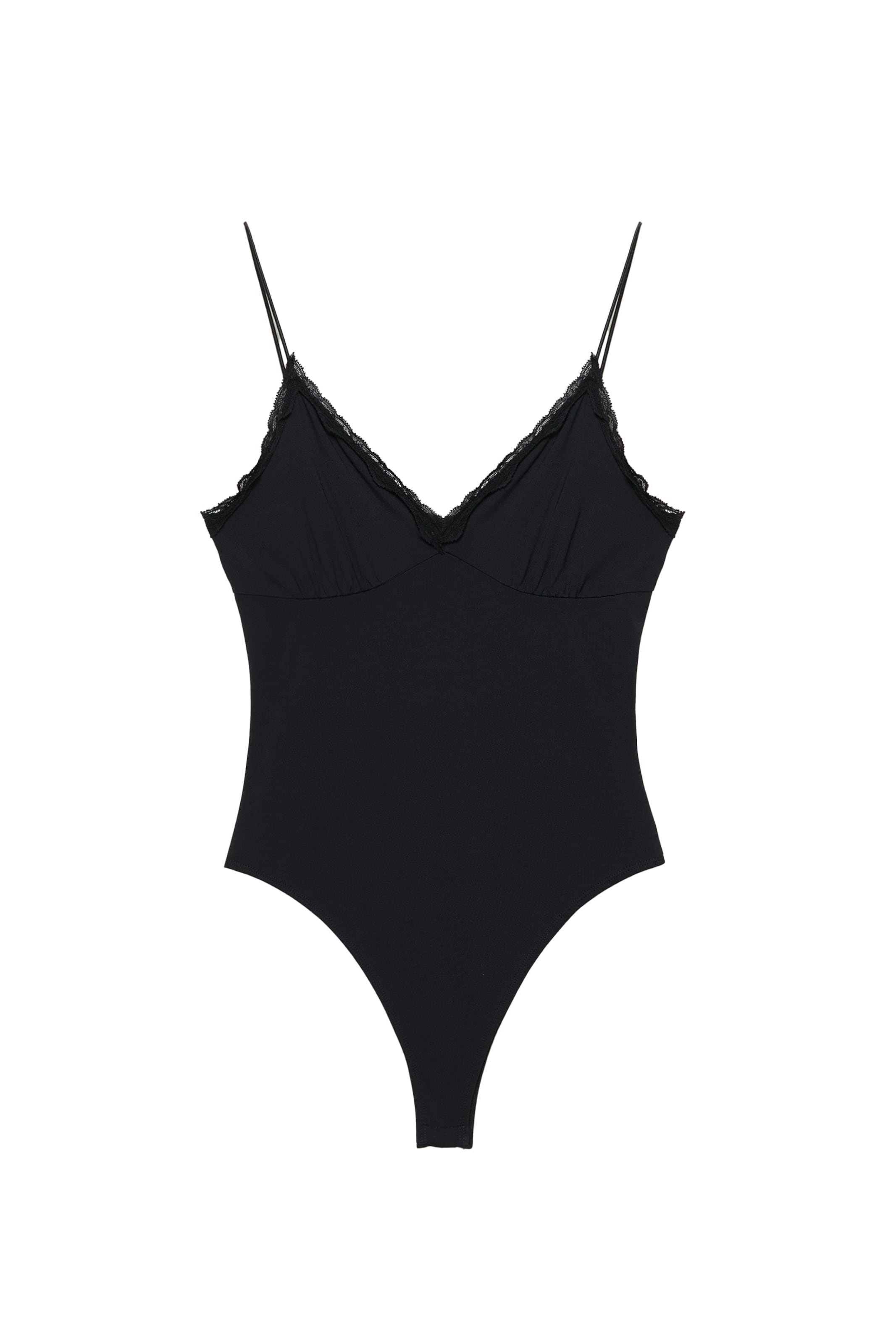 Pull&Bear Rövid body - fekete: elől