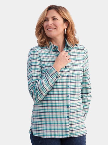 Goldner Bluse in Blau: Vorderseite