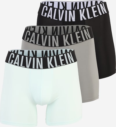 S dydžio Boxer trumpikės 'Intense Power' iš Calvin Klein Underwear, spalva – tamsiai pilka / mėtų spalva / juoda, Prekių apžvalga
