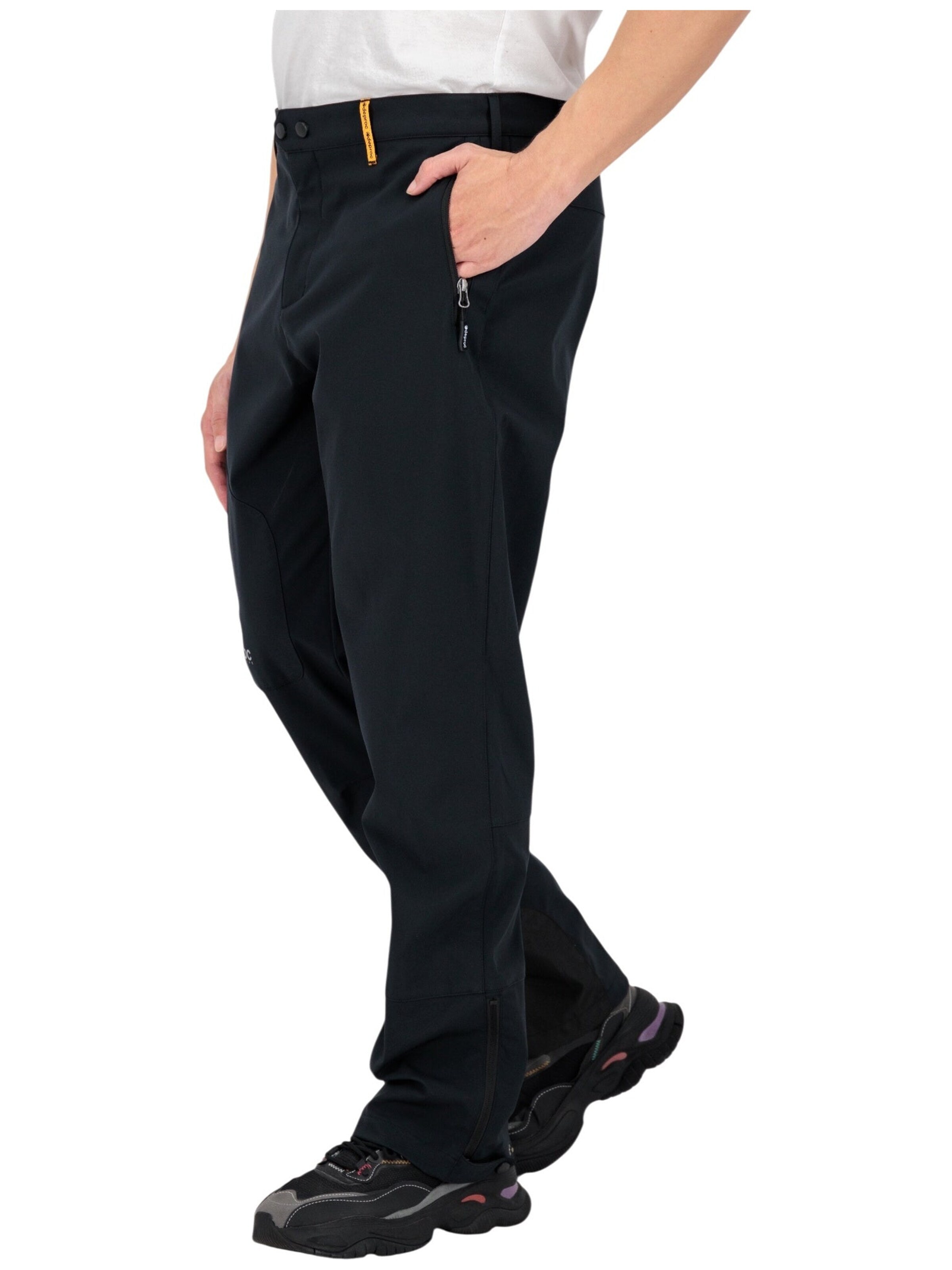 Slimfit Pantaloni funzionali 'Softshellhose Sterling Snow Herren Winterhose Trekkinghose' di deproc in nero