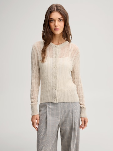 JOOP! Gebreid vest in Beige: voorkant