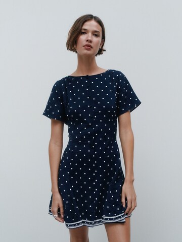 Next Платье-рубашка в Синий: спереди