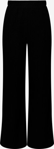 PIECES Szeroka nogawka Spodnie 'Alka' w kolorze czarny: przód