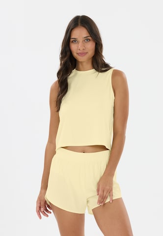 Athlecia Sports top 'Pacy V2' in Yellow: front