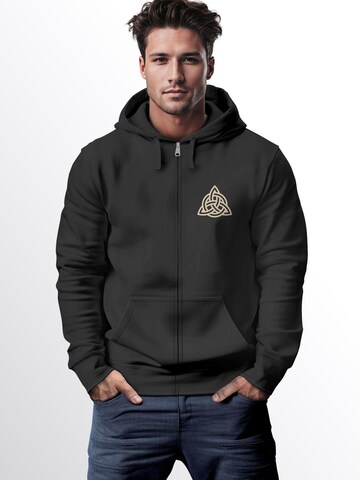 Neverless Zip-Up Hoodie 'Valhalla' in Black