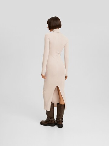 Bershka Knit dress in Beige