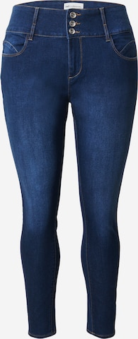 ONLY Carmakoma Skinny Farkut 'CARANNA' värissä sininen: etupuoli