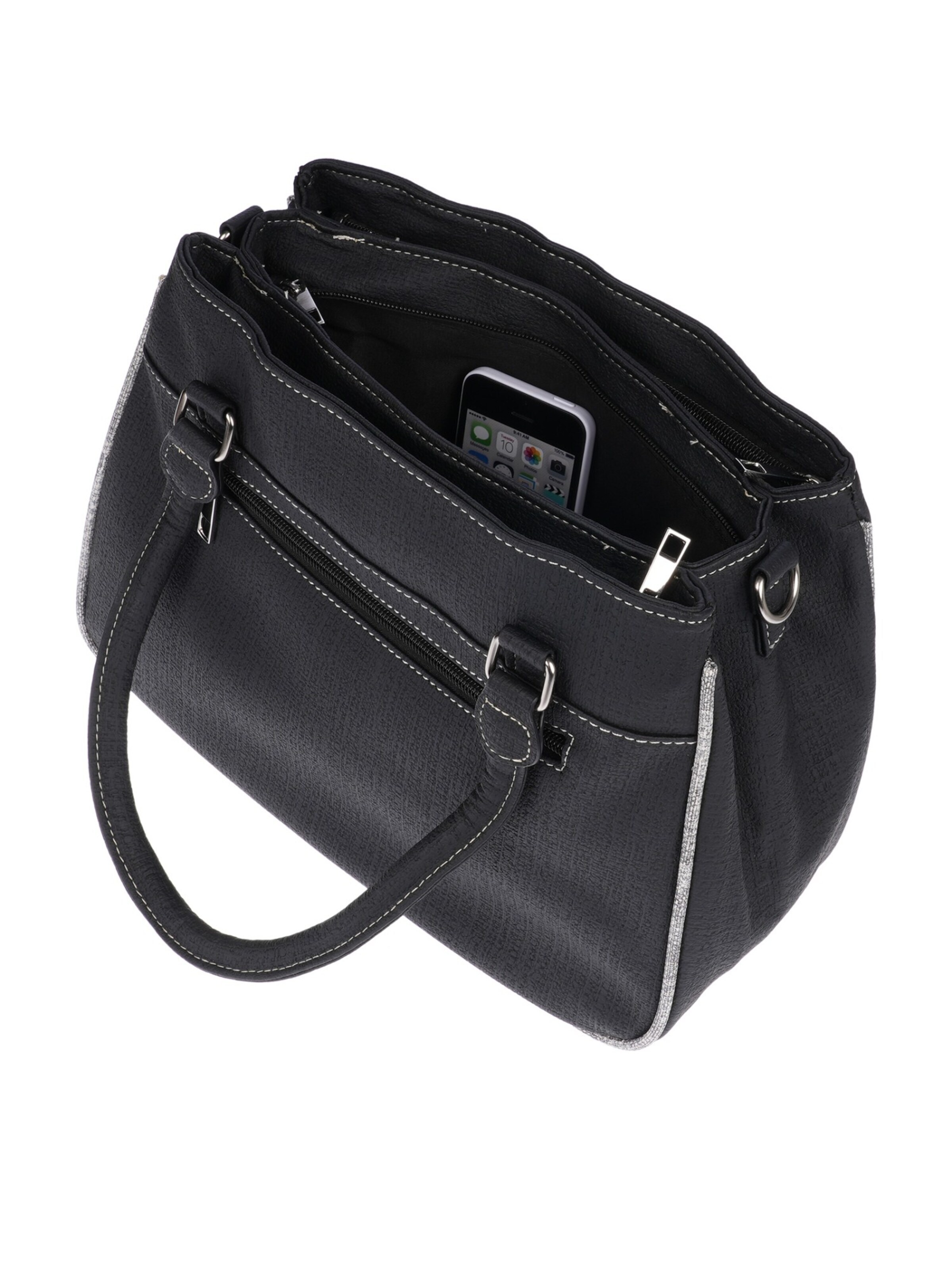 Christian Wippermann Handtasche 'Große Damen Tasche Umhängetasche Schultertasche'‌‌‌‌‌‌‌‌‌‌ in Grau