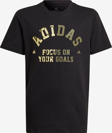 ADIDAS SPORTSWEAR Performance shirt 'Graphic' in Black: front