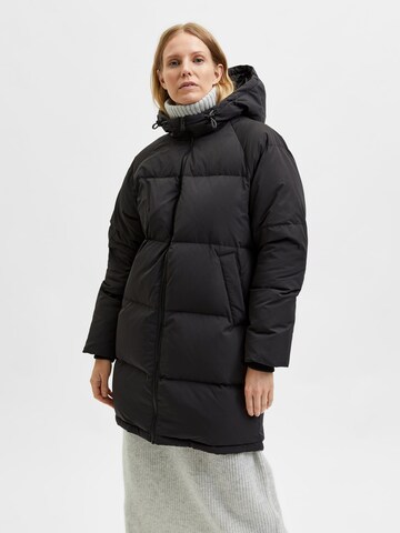 SELECTED FEMME Wintermantel 'Mina' in Zwart: voorkant