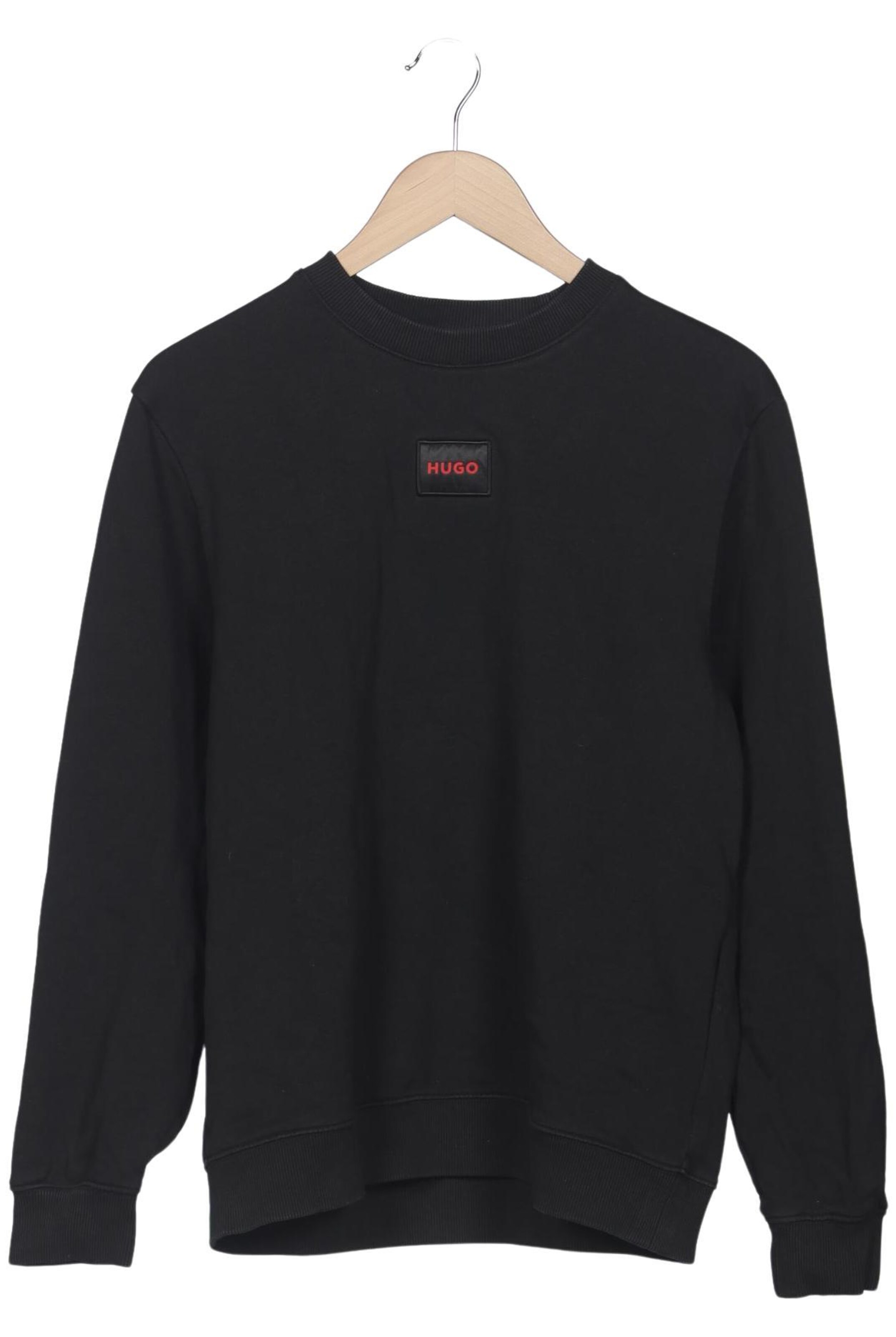 HUGO Sweatshirt & Zip-Up Hoodie in M in Black: front