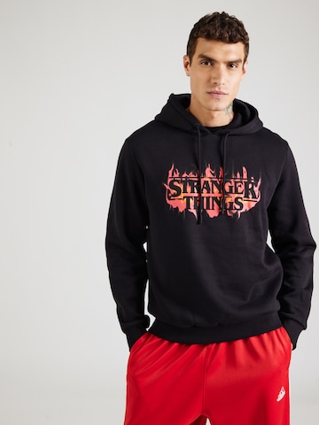 JACK & JONES Sweatshirt 'JORStranger Things' in Black