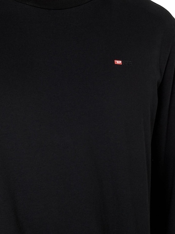 DIESEL Shirt 'T-DIEGOR-LS-MICRODIV' in Black