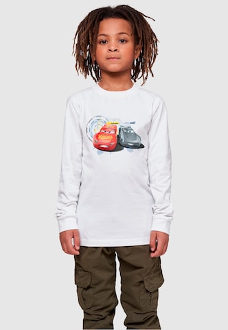 ABSOLUTE CULT Shirt 'Cars - Lightning Vs Storm' in Wit: voorkant