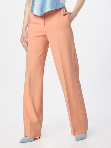 HUGO Red Regular Pleated Pants 'Huglia' in Orange: front