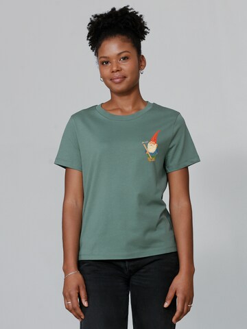 Maglietta ' Gartenzwerg ' di Watapparel in verde: frontale