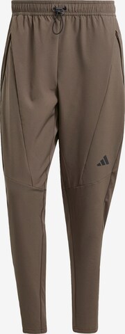 Effilé Pantalon de sport 'Designed for Training' ADIDAS PERFORMANCE en vert : devant