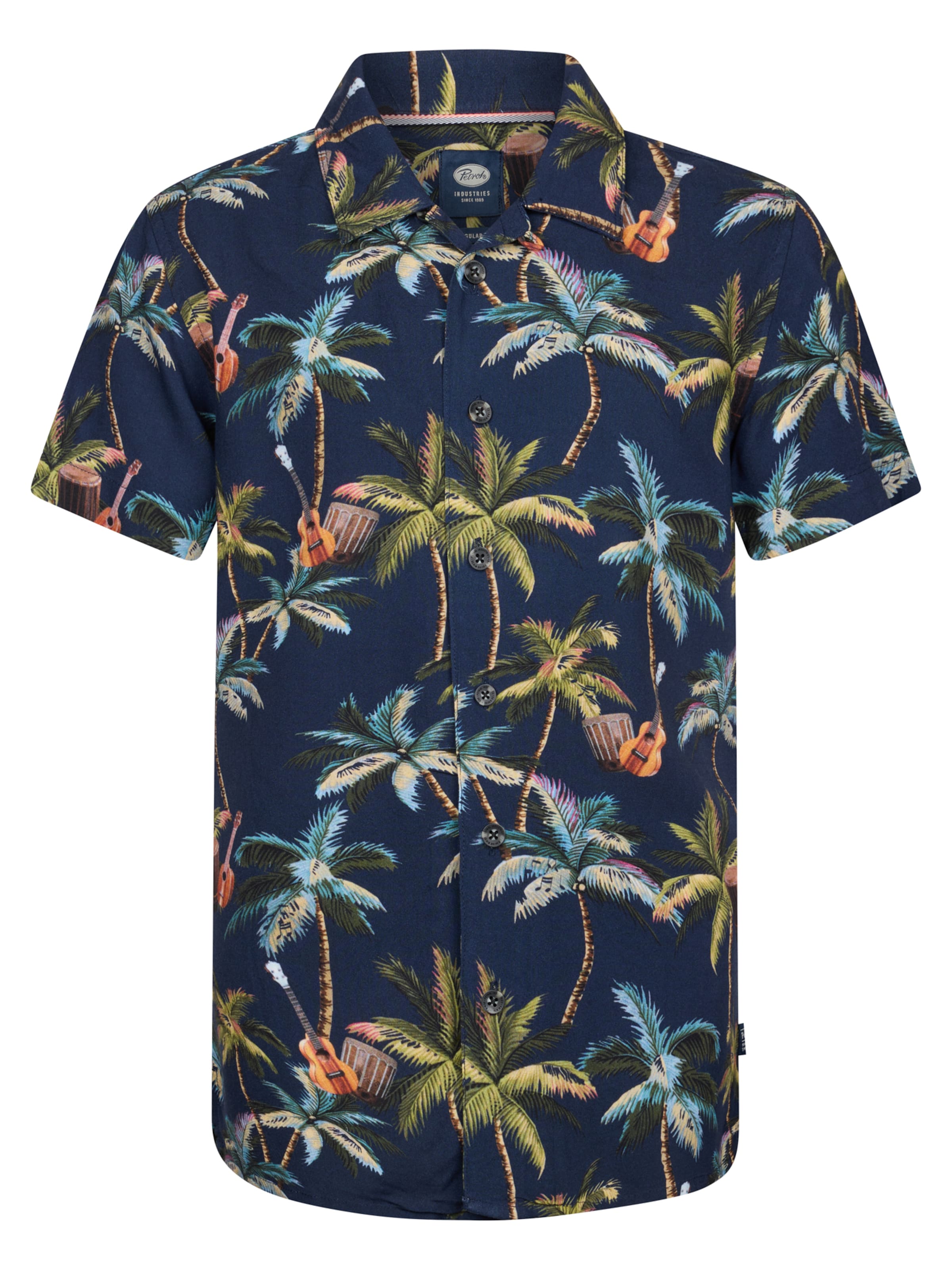 Petrol Industries Rovný strih Košeľa 'Mojave' - Modrá: predná strana