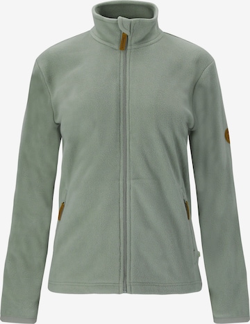 Gipfelglück Athletic Fleece Jacket 'Ines' in Green: front