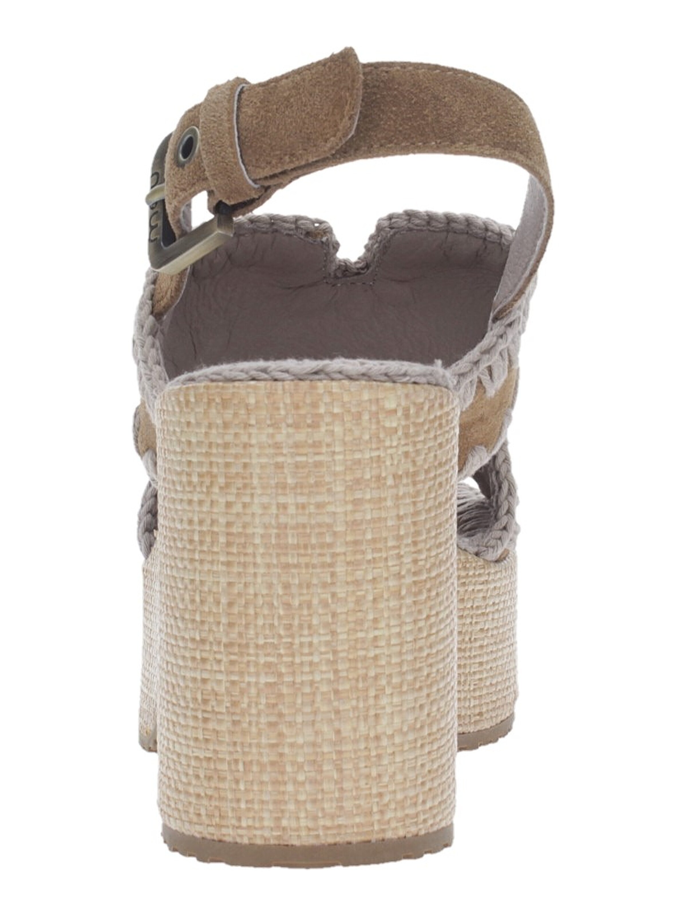 Sandalo 'Mou Sandalo Raffia Platform With Back Strap' di MOU in marrone