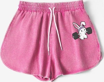 Pantalon GORHEY en rose : devant