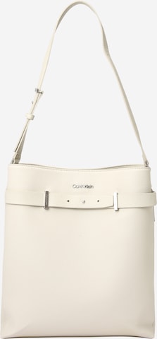 Sac bandoulière Calvin Klein en beige : devant