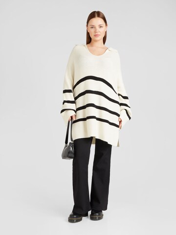 Fransa Curve Oversized sweater 'ALLY' in Beige