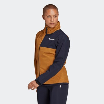 ADIDAS TERREX Regenjacke in Braun: predná strana