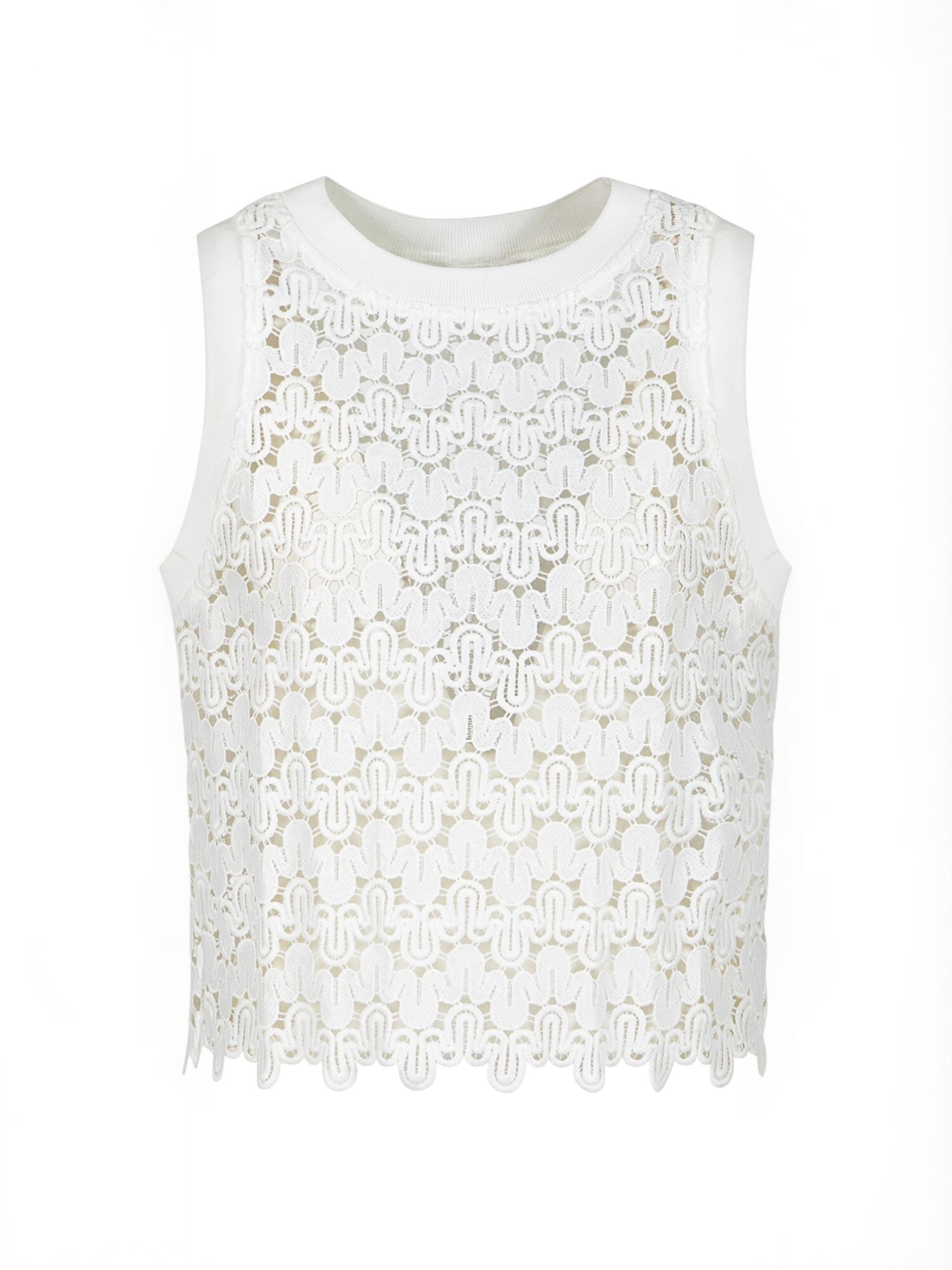 Haut ' Lace ' Coster Copenhagen en blanc : devant
