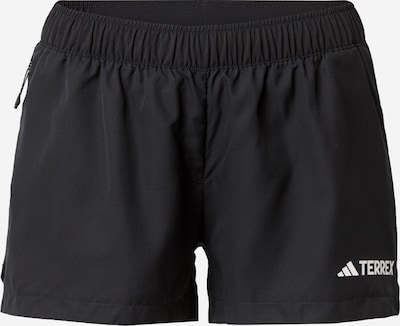 Pantaloni sport 'TRAIL' ADIDAS TERREX pe negru / alb, Vizualizare produs