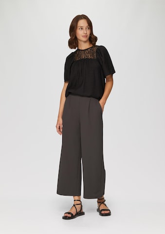 QS Wide Leg Hose in Grau