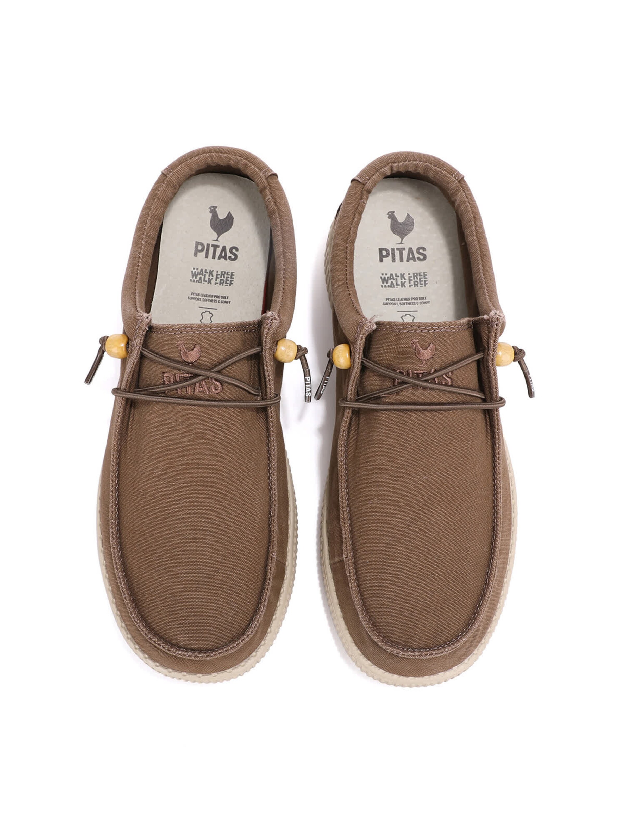 Walk In Pitas Moccasin 'Wallabi' in Brown: top