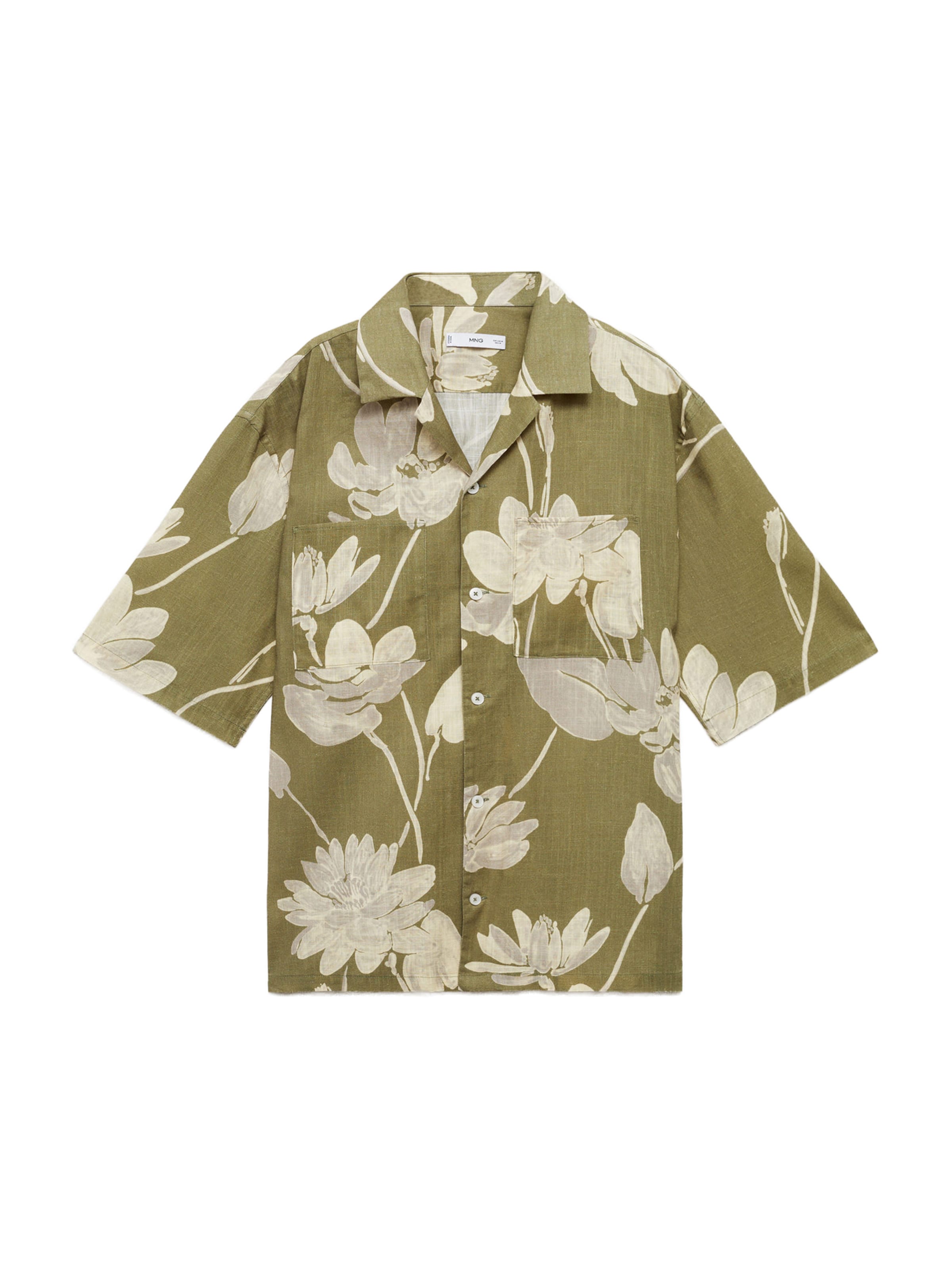 MANGO MAN Comfort Fit Skjorte 'Venezia' i grøn: forside