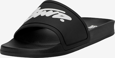 Pull&Bear Natikače s potpeticom 'STWD' u crna / bijela melange, Pregled proizvoda